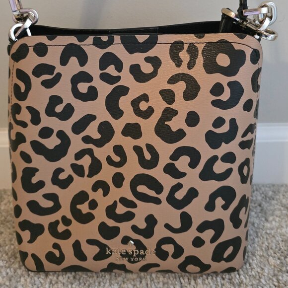 Kate Spade Leopard Darcy Bucket Bag - Picture 1 of 6